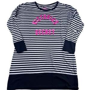 Victoria's Secret Pink Black White Nightgown Sleepwear Shirt Size small vintage